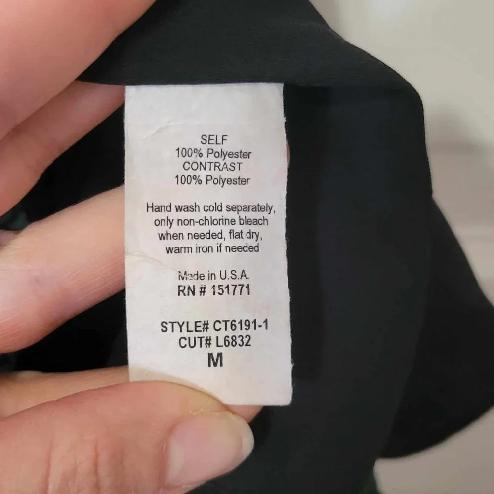 Kaileigh green black high neck M top - Picture 5 of 7